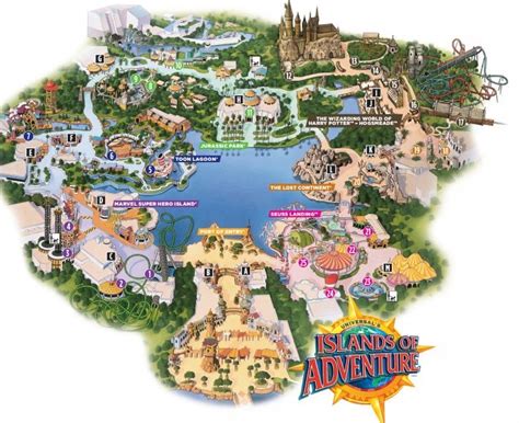 MAP Map of Islands of Adventure